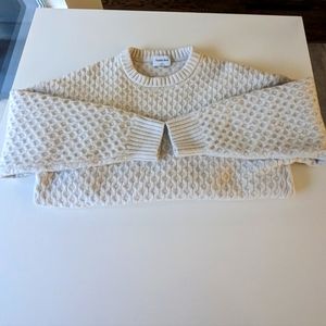 Sunday best creme cable knit sweater